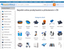Tablet Screenshot of bazenonline.cz
